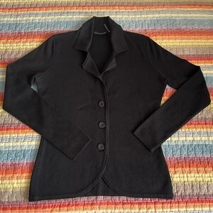 Black Women's Jacket-style Cardigan